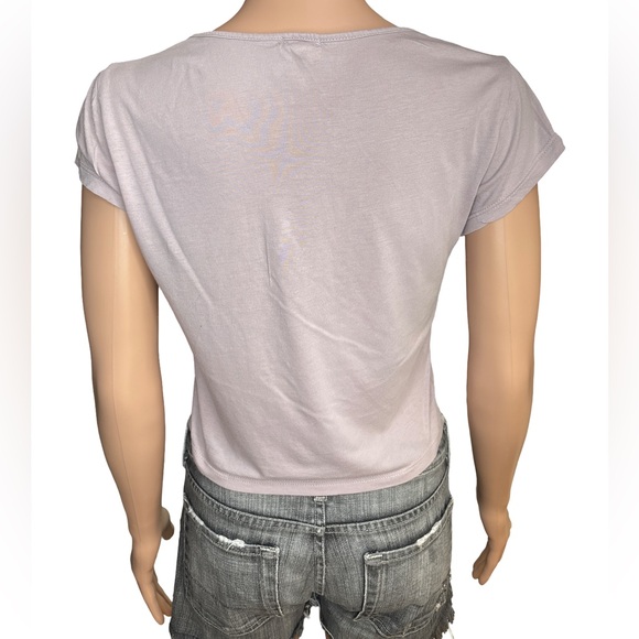 Light Pink V-Neck Crop Top by Garage - Picture 3 of 5